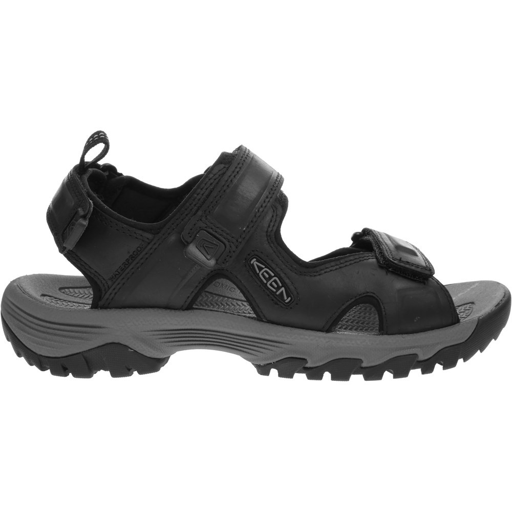 Keen Targhee Iii 1022422 Mens Black Leather Strap Sport Sandals Shoes 9 