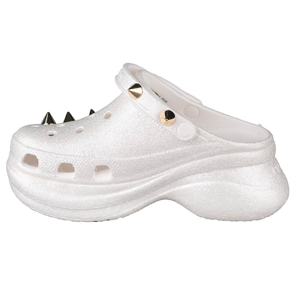 Crocs Classic Bae Glitter Stud White pick size NEW