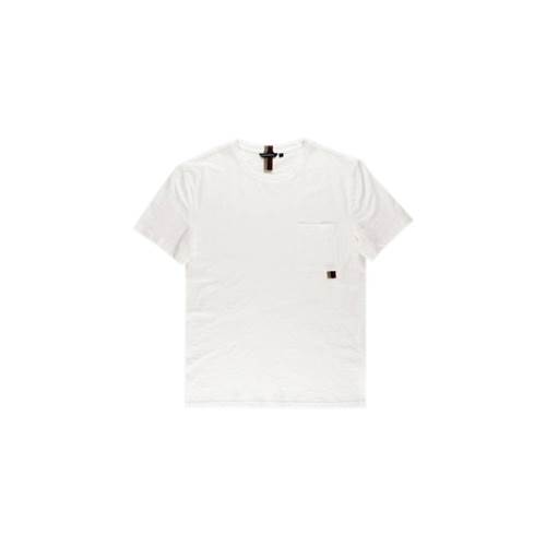 T-Shirt Antony Morato Tshirt Męski Regular Fit Cream