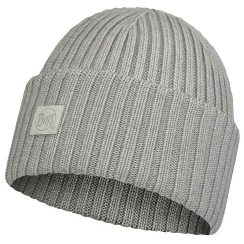 Buff Knitted Hat Merino Wool Ervin Grey
