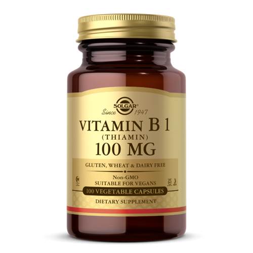 Dietary supplements Solgar Vitamin B1 Thiamin 100 MG 100 Caps
