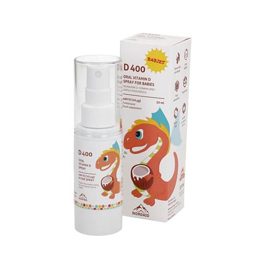 Dietary supplements NORDAID D400 With Mct Oil Spray For Babies