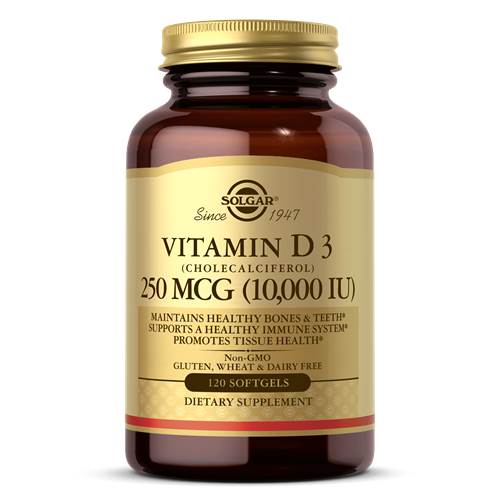 Dietary supplements Solgar Vitamin D3 10000 IU 250 Mcg