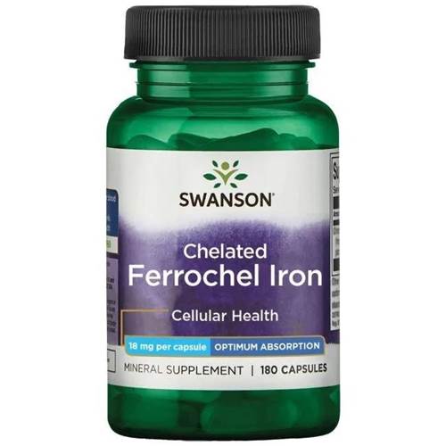 Dietary supplements Swanson Chelated Ferrochel Iron 18MG