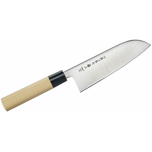 Knives Tojiro Nóż Santoku ZE Stali Nierdzewnej Zen Dąb Japan Kremowy 165 CM