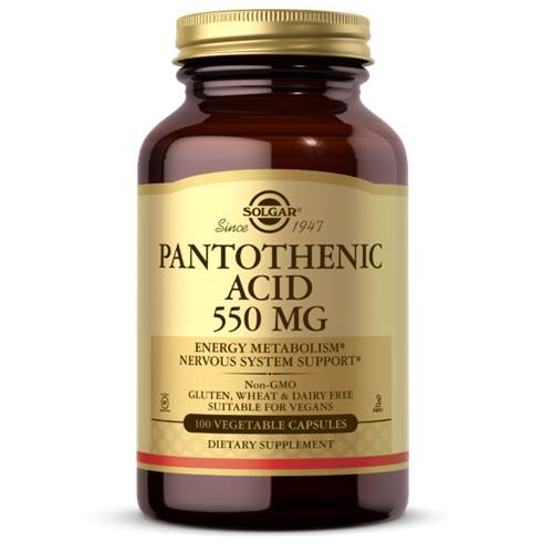 Dietary supplements Solgar Pantothenic Acid B5 550 MG