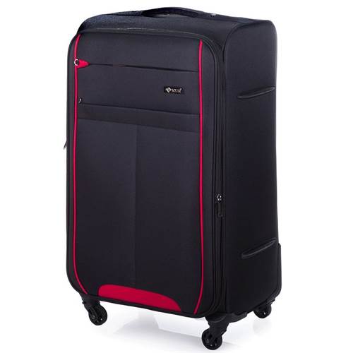 Suitcase Solier WALIZKASTL1311BLACKREDL24001