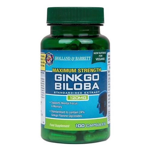 Dietary supplements Holland & Barrett Maximum Strength Ginkgo Biloba 120 Mg
